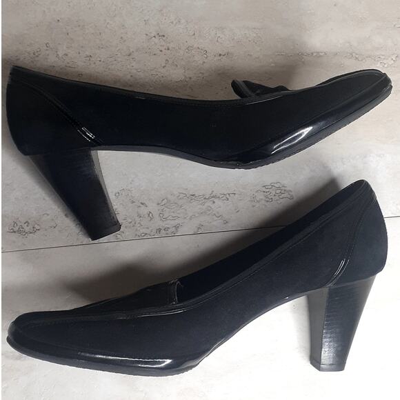 Ladies Amalfi Black Suede Pumps Size 10 Made in Italy - Picture 5 of 8